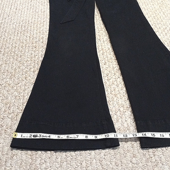 High Raise Flare Stretch High Waist Jeans Minimalist Boho Flare Skinny Cute Soft - Picture 7 of 14